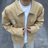 【网139】翻领外套2025新款宽松侣百搭工装夹克A079-J516-P58，男装夹克，电商A079