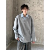 【262】长袖加绒加厚卫衣假两件打底衫A079-WY4225-P48，男装T恤，电商A079