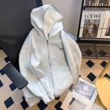 【网9】潮牌高街连帽开衫卫衣男款春秋季宽松休闲A079-602-P51，男装卫衣，电商A079