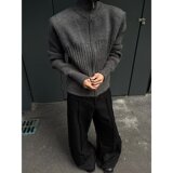 【网5】领双拉链开衫毛衣原宿A079-MY415-P55，男装针织衫/毛衣，电商A079