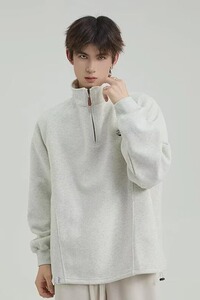 【177】25卫衣男士2025新款加绒男装内搭半拉链A079-1343-P49图片