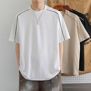 夏[003]短袖T恤男宽松圆领半袖休闲潮牌高街体恤A079-D201-P27图片