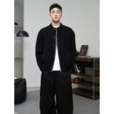 【8】假两件格子拼接毛衣衬衫男百搭开衫毛衣外套A079-MY0011-P61，男装针织衫/毛衣，电商A079