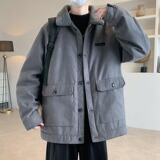 【187】麂皮绒外套男春秋季夹克青少年复古褂子A079--2582-P82，男装夹克，电商A079