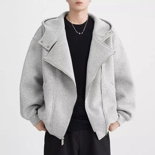 W303 连帽卫衣男女A079 双拉链设计感开衫 P57 网19