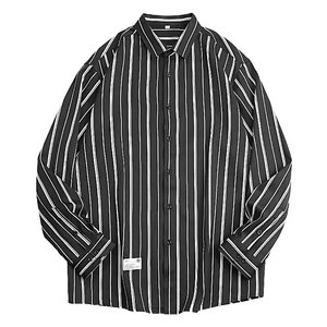 [006]条纹衬衫男士休闲长袖衬衣宽松外套A079-U6642-P35图片