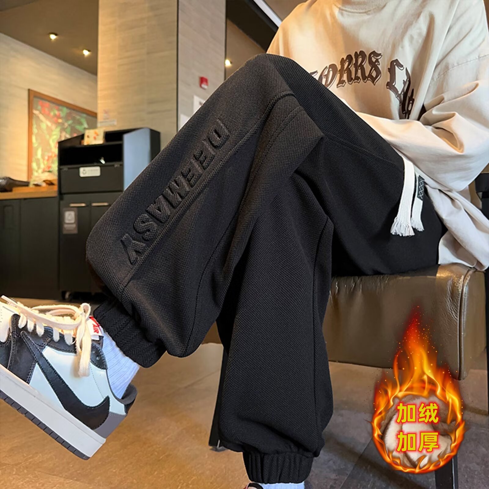 【235】25新款加绒百搭运动卫裤男A079-K162加绒-P41