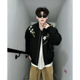 【网109】字母印花夹克外套拉链宽松百搭A079-C232-59，男装夹克，电商A079