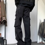 【网130】裤男款休闲多口袋直筒阔腿裤A079-A853-P45，男装休闲裤，电商A079