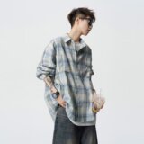 【网图18】格纹外搭衬衫男2025秋季新款衬衣A079-5014-P40-42，男装衬衫，电商A079