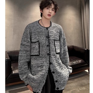 针织毛衣开衫 外套男秋冬季 新款 A756 5长袖 宽松A079 P57