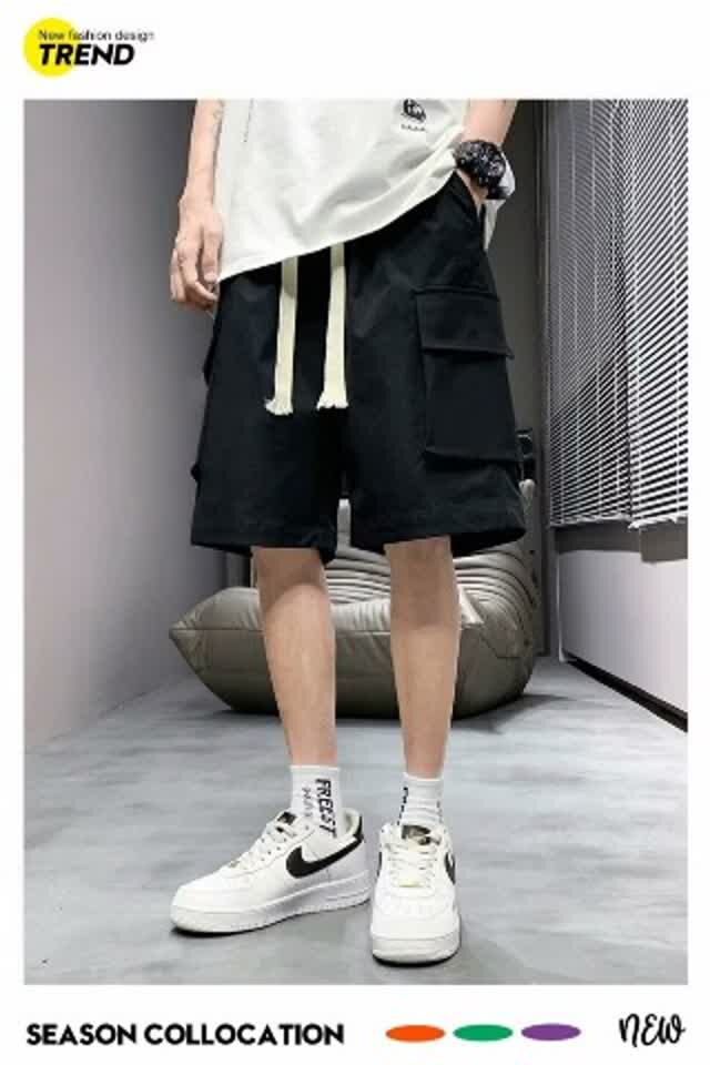 [013]宽松百搭潮夏季工装裤子男五分裤休闲短裤A079-Q500-P21,男装牛仔裤,电商A079