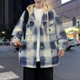 男士宽松连帽休闲夹克青少年A079-W04-P61【网络图1】4-8XL元，男装夹克，电商A079