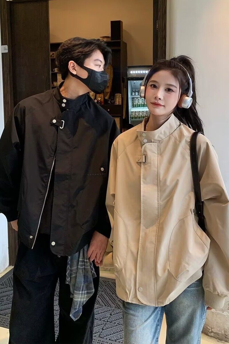 【网23】情侣外套春秋季2025新款冲锋夹克上衣服A079-J430-P59,女装短外套,电商A079