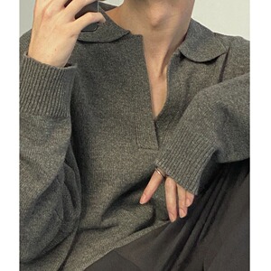 【32】POLO领毛衣潮男慵懒风V领针织毛衣秋冬A079-2323-P52图片