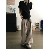 [003]千鸟格短袖T恤男宽松百搭polo衫翻领半袖A079-S243-P30，男装T恤，电商A079