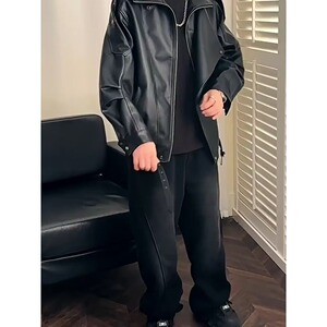 【网23】25机车服韩PU皮夹克衫A079J415-P71图片