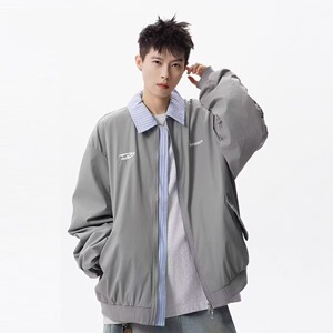 【网6】jk翻领夹克外套男春秋季2025新款A079-W232-P57,不会穿搭男夏季裤子图片