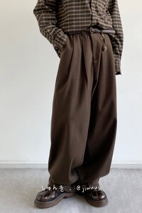 【176】直筒咖啡色西裤男腿宽松休闲百搭长裤A079-K99-P39图片