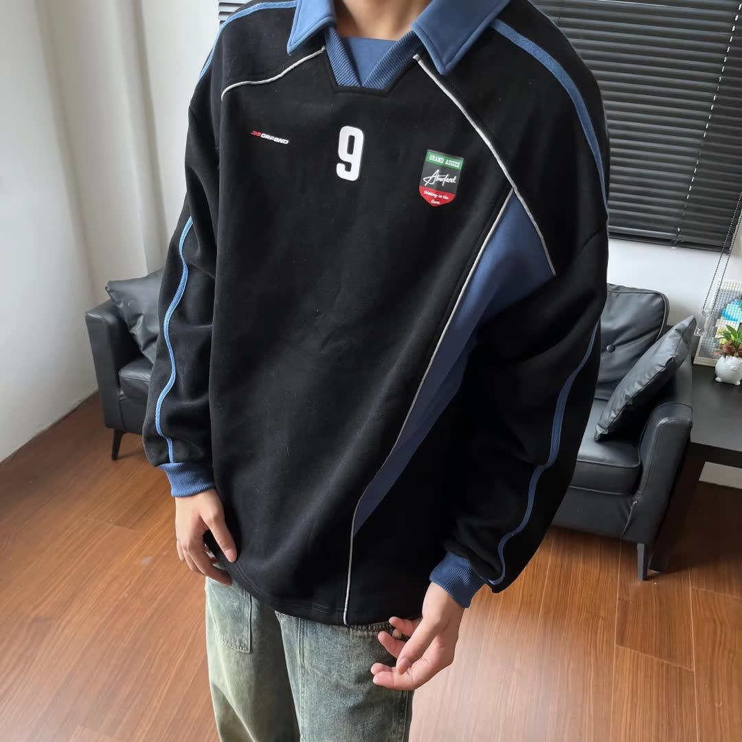 【59】休闲POLO衫拼接短袖T恤男V领球服休闲A079-W41-P42,男装T恤,电商A079