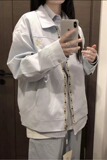 【181】潮牌潮情侣美式复古织夹克宽松翻领外套男A079-1458-P74，男装夹克，电商A079