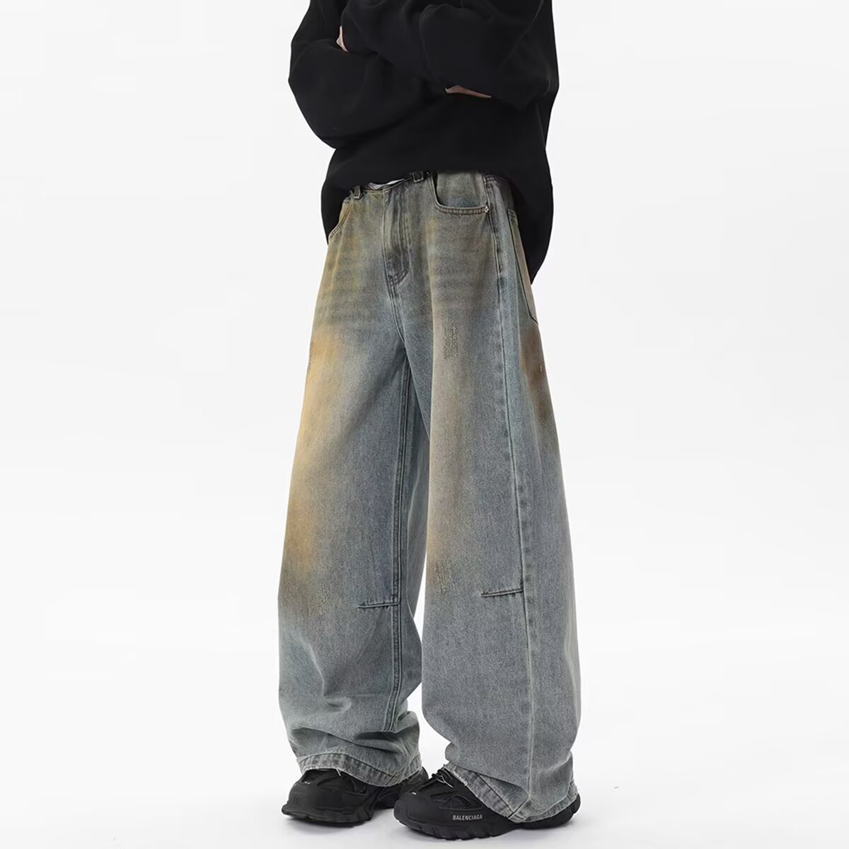 【001】蓝色直筒牛仔裤A079-896-P44，男装牛仔裤，电商A079