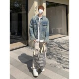 【77】牛仔夹克男潮牌休闲百搭高街设装外套A079-JK198-P78，男装夹克，电商A079