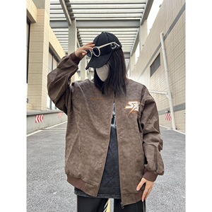 【网77】字母刺绣棒球服夹克男嘻哈众高街外套A079-G90-P49图片
