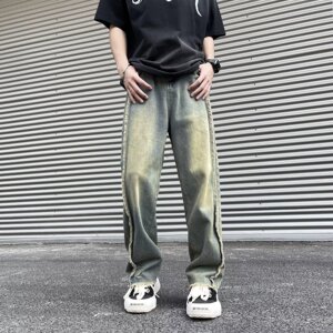 【7】25牛仔裤男冬季直筒oversize阔腿裤A079-C611-P30图片