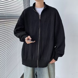 【001】立领针织开衫外套男士冬宽松休闲毛衣A079-M5003-P55图片