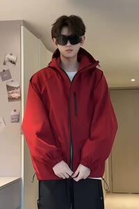 [001]运动户外连帽冲锋衣夹克男拼接撞色工装外套A079-3416-P76图片