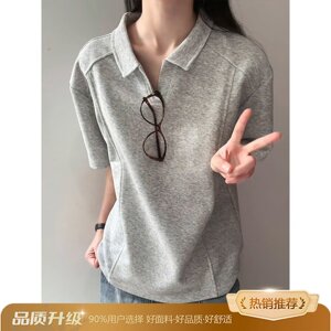 [012]纯色翻领T恤男女长袖T恤polo衫情侣装A079-D910-P30图片