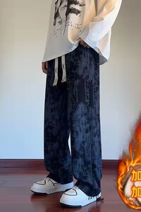 【235】5加绒阔腿裤子青少年垂感休闲裤潮A079-K159加绒-p35图片