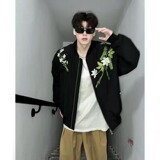 【网109】字母印花夹克外套拉链宽松百搭A079-C232-59，男装夹克，电商A079