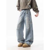 【网12】直筒牛仔裤男款秋季新款A079-9989-P48，男装牛仔裤，电商A079