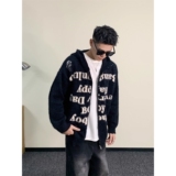 7连帽针织开衫男女毛衣情侣拉链毛绒外套A079-MY9549-P55，男装针织衫/毛衣，电商A079