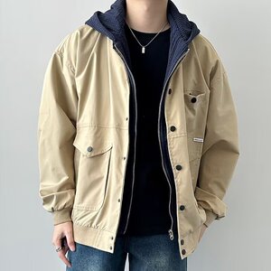 【176】秋季新款假两件拼接牛仔夹克男女休闲百搭A079-W153-P75