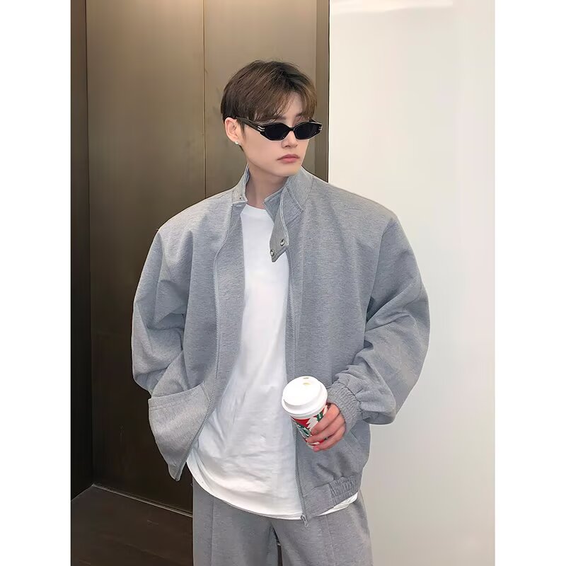 【网6】立领垫肩卫衣外套男运动长裤套装A079-106-P85,男装休闲套装,电商A079