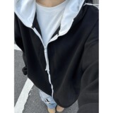 【13】拼色连帽冲锋衣外套女韩版休闲双拉链夹克A079-W040-P47，男装夹克，电商A079