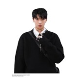 【网59】破坏毛衣男时尚痞帅宽松情侣毛边针织衫A079--M29-P47，男装针织衫/毛衣，电商A079