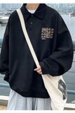 【9】宽松加厚麂皮绒翻领Polo卫衣2025年高街A079-WY106-P40，男装卫衣，电商A079
