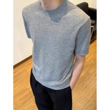 [003]短袖T恤男夏法尼澳绒宽松正肩纯色圆领上衣A079-W508-P45，男装T恤，电商A079
