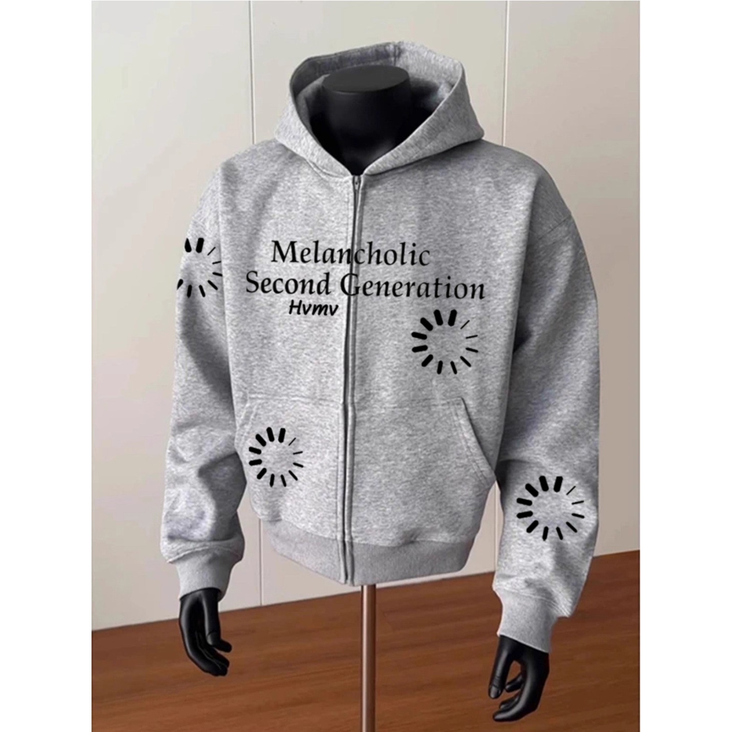 【001】连帽卫衣男女字母印花情侣开衫外套宽松A079-WY022-P53，女装短外套，电商A079