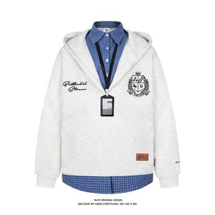 网137 8193 25假两件宽松大码 卫衣百搭休闲男生A079 p57 男士