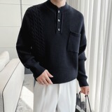 【001】1珠地口袋针织毛衣秋冬套头毛衣A079-2346--P57，男装针织衫/毛衣，电商A079