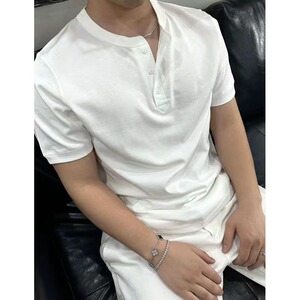 亨利领T恤sorona夏季短袖纯色户外运动休闲男上衣A079-T7708-P38图片