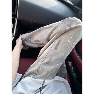 【网117】牛仔裤筒长裤潮牌嘻哈阔腿裤子A079-M2041-P44图片