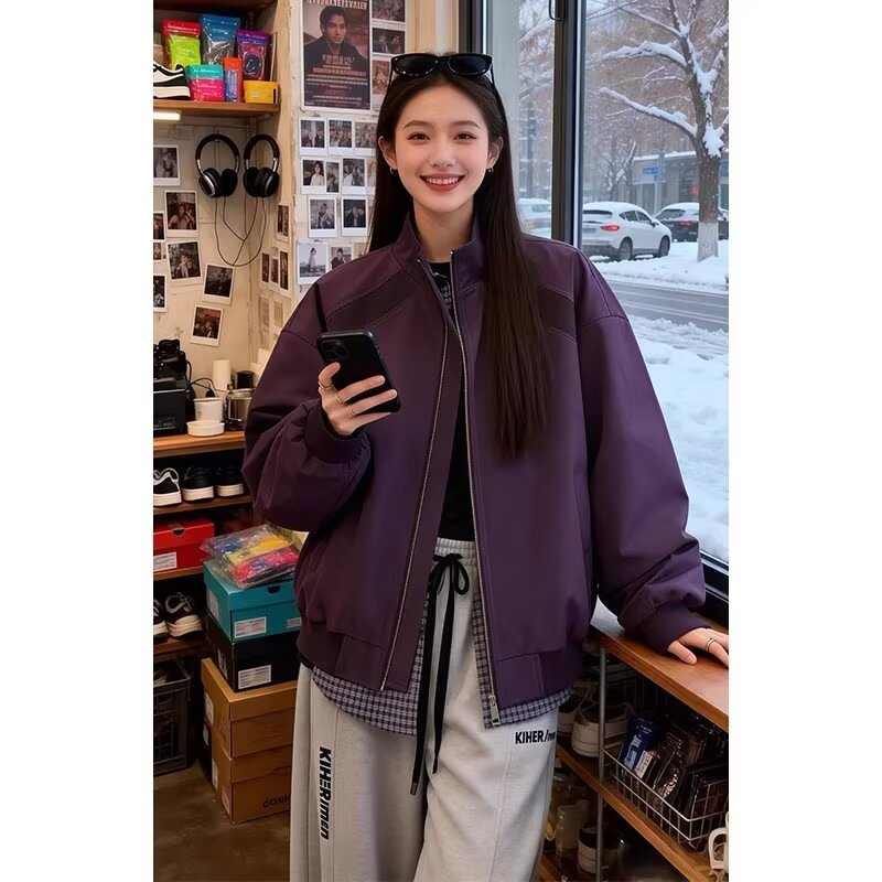 [001]飞行夹克男款痞帅高级感棒球服短款立领外套A079-8369-P56,男装夹克,电商A079