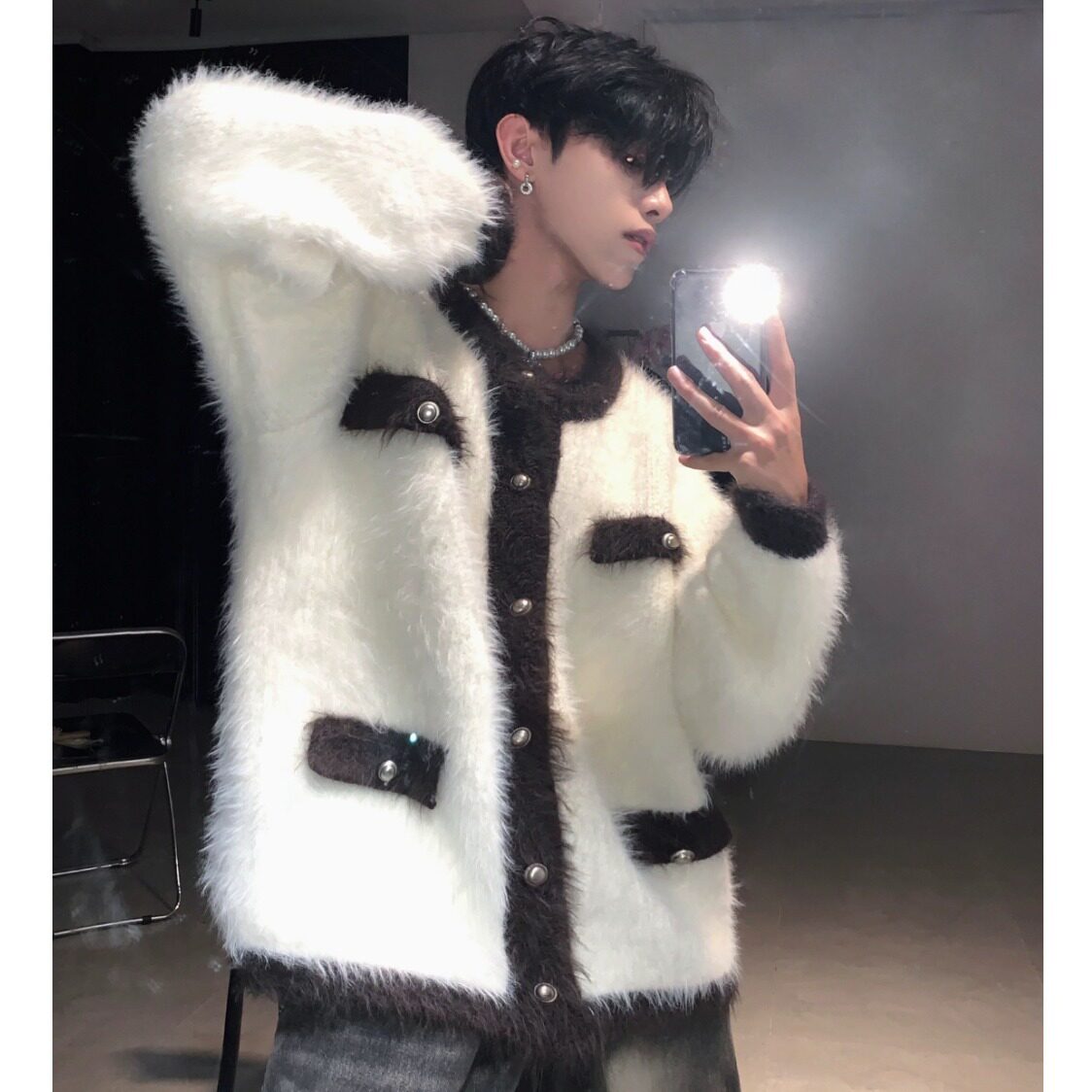 【网15】毛衣软糯水貂绒针织开衫A079-A697-P56,男装针织衫/毛衣,电商A079