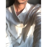 【218】休闲针织弹力白色男款百搭立领长袖打底休A079-T50-P48，男装T恤，电商A079